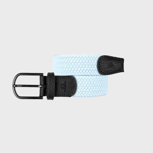 Effen gevlochten riem - Serenity - Blauw
