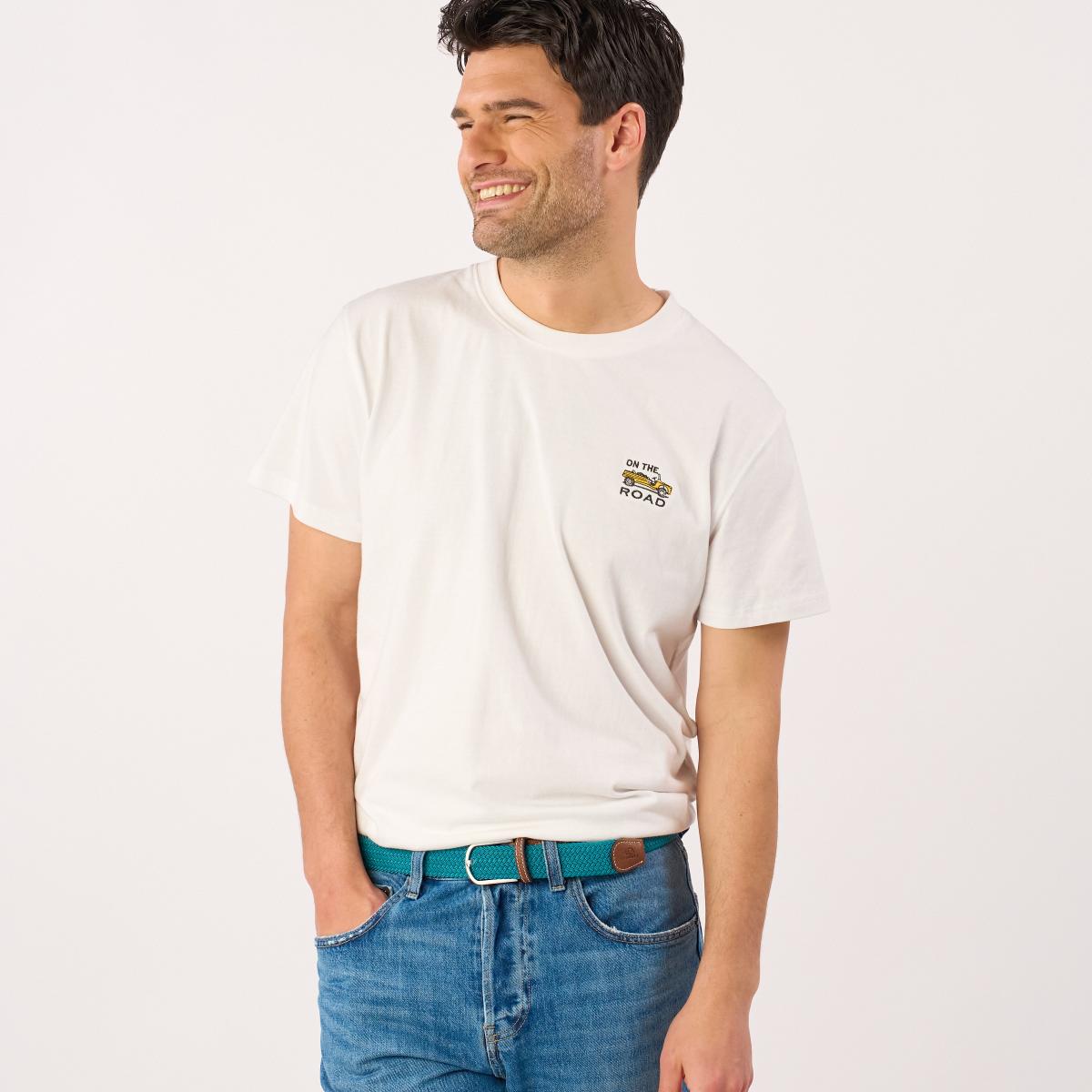 Ceinture tressée unie - Bleu canard