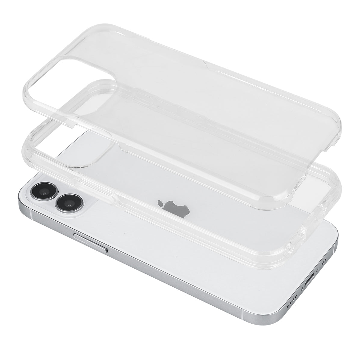 Iphone 12Mini Hoesje - 2 In 1 (Siliconen Rand En Hardcase) - Transparant
