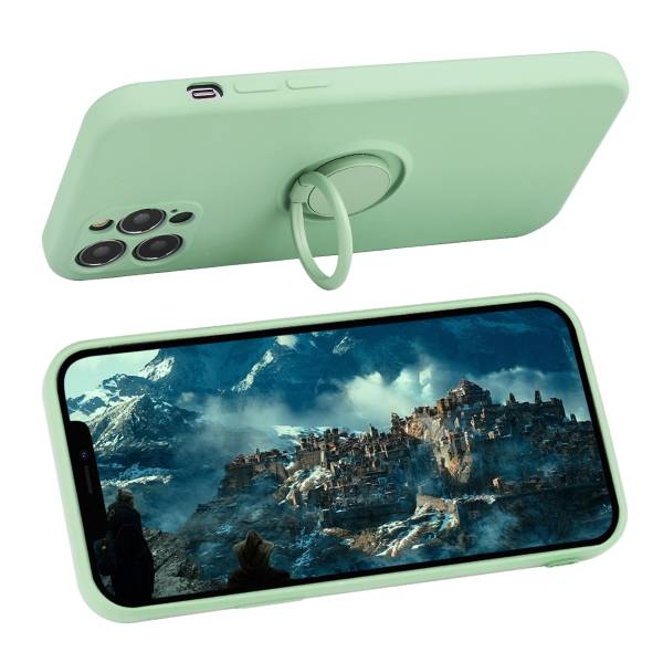 Siliconen Hoesje Met Magnetische Ring - Groen