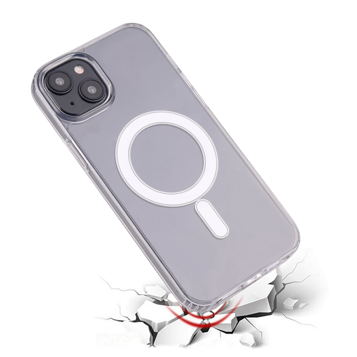 Magsafe Hoesje Iphone 15 Plus - Transparant