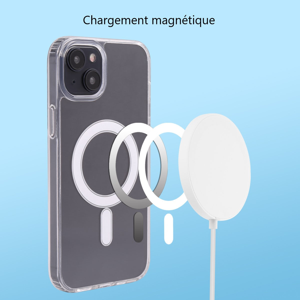 Magsafe Hoesje Iphone 15 Plus - Transparant