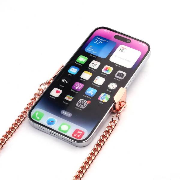 Telefoonketen Ondersteuning - Zwart/Goud