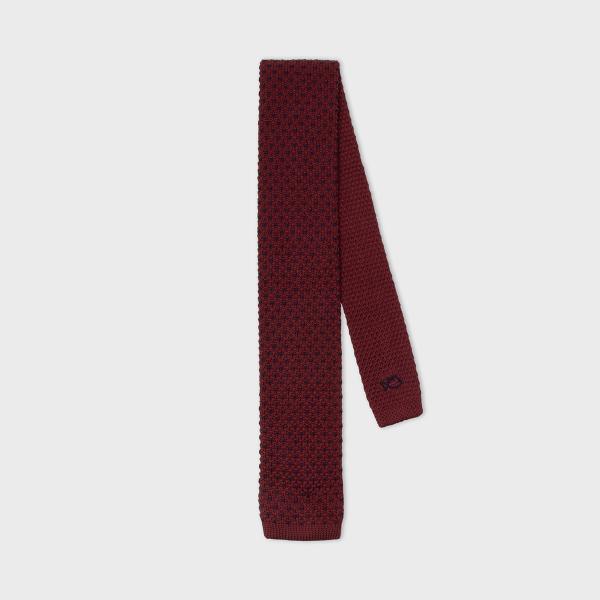 Cravate en coton - Bordeaux - Rouge