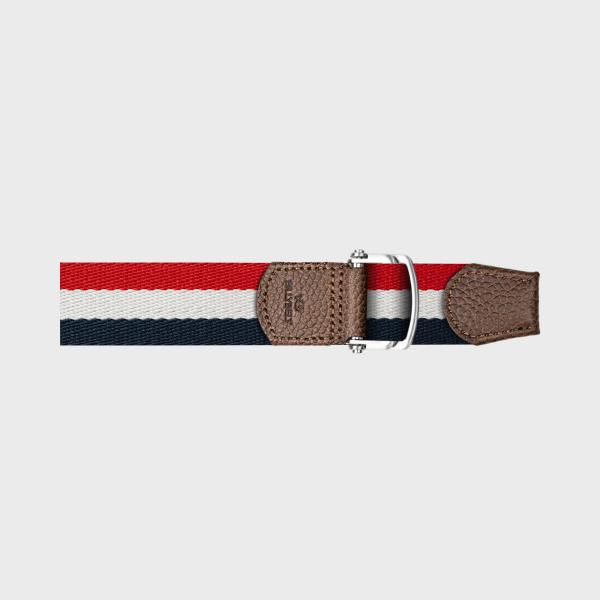 Ceinture sangle multicolore - Bleu, blanc et rouge