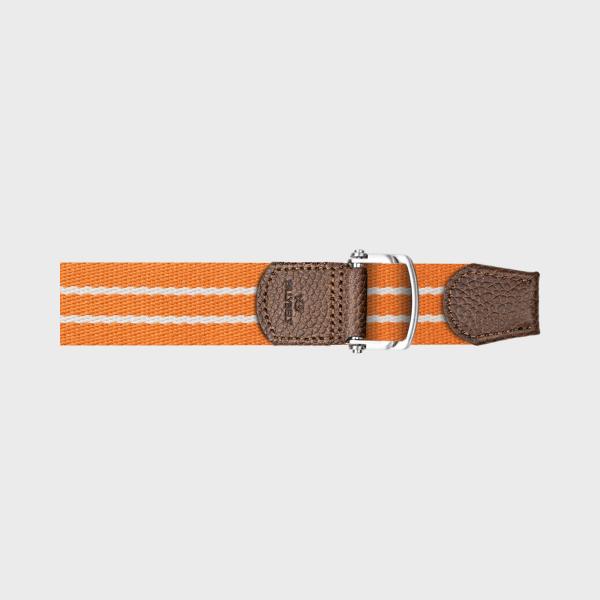 Ceinture sangle multicolore - Orange et blanc