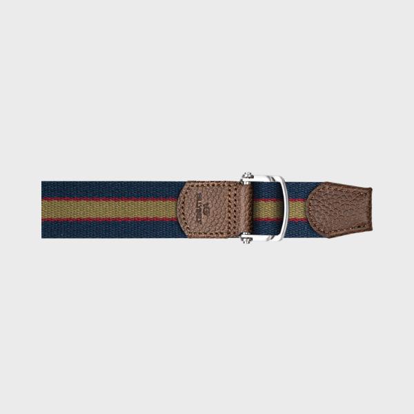 Meerkleurige stoffen riem - Blauw, rood en groen