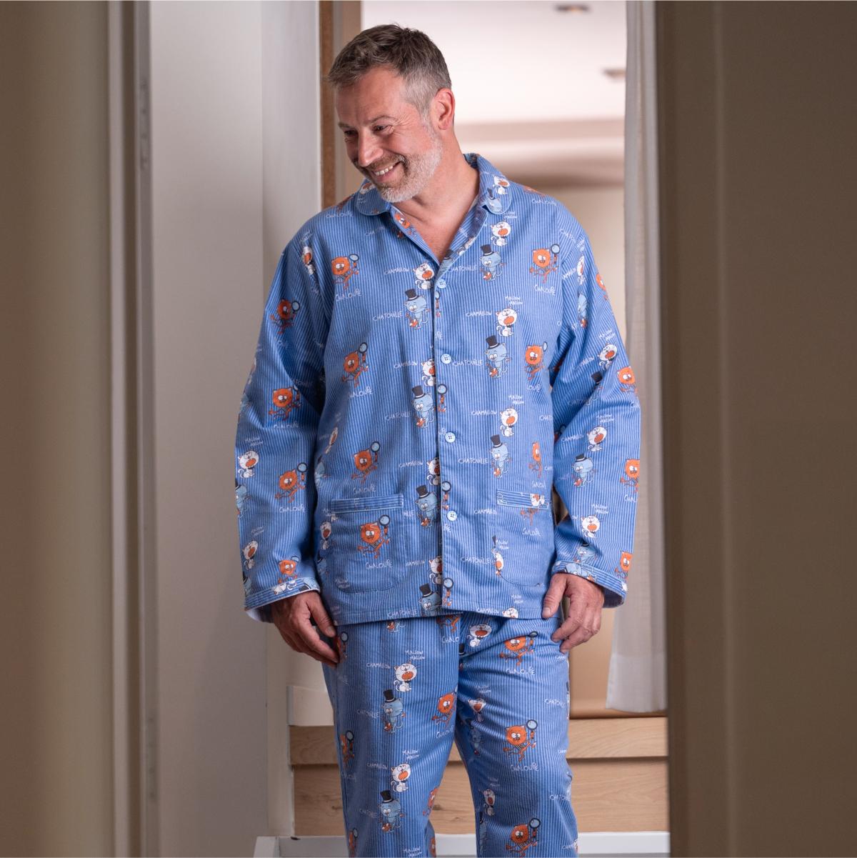 Pyjama flannelle - Homme - Bleu