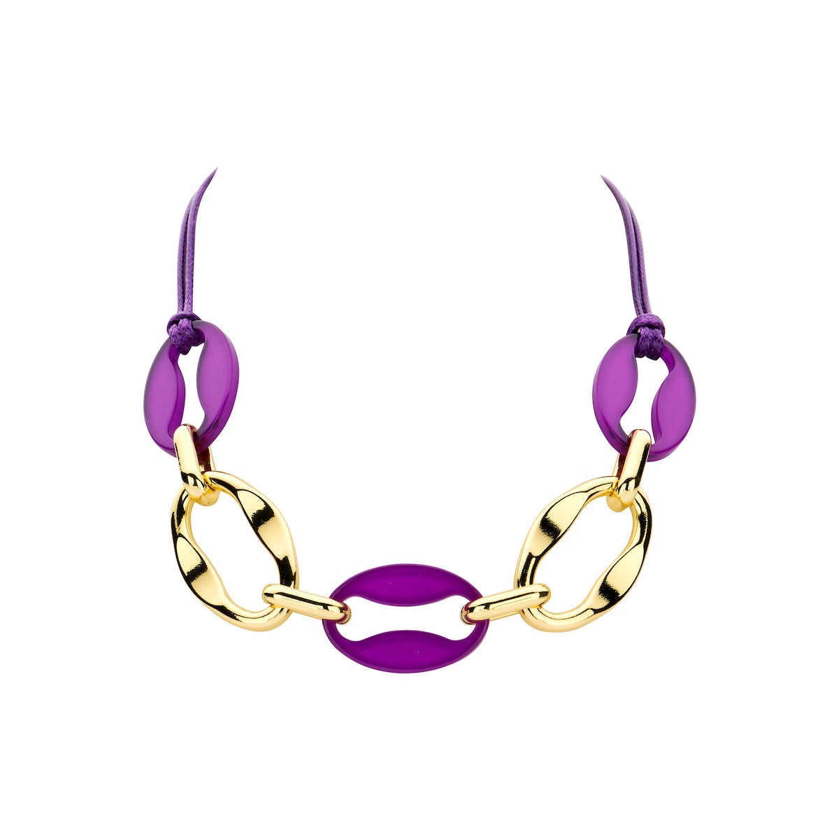 Halsketting - Dalon Lila