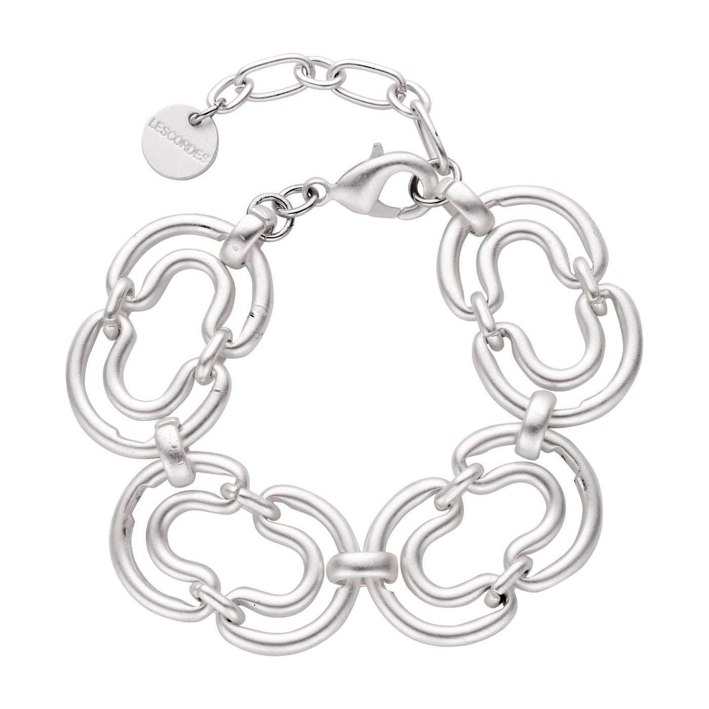 Bracelet - Damme Armband Zilverkleurig Mat