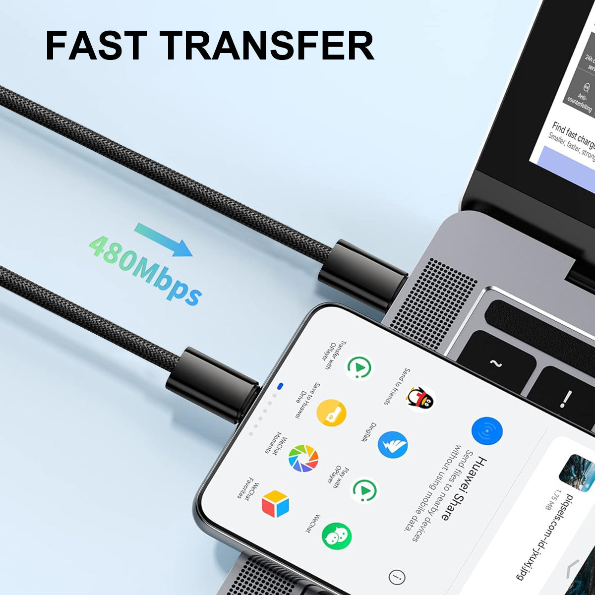 Usb-C Kabel - Lithening - Zwart