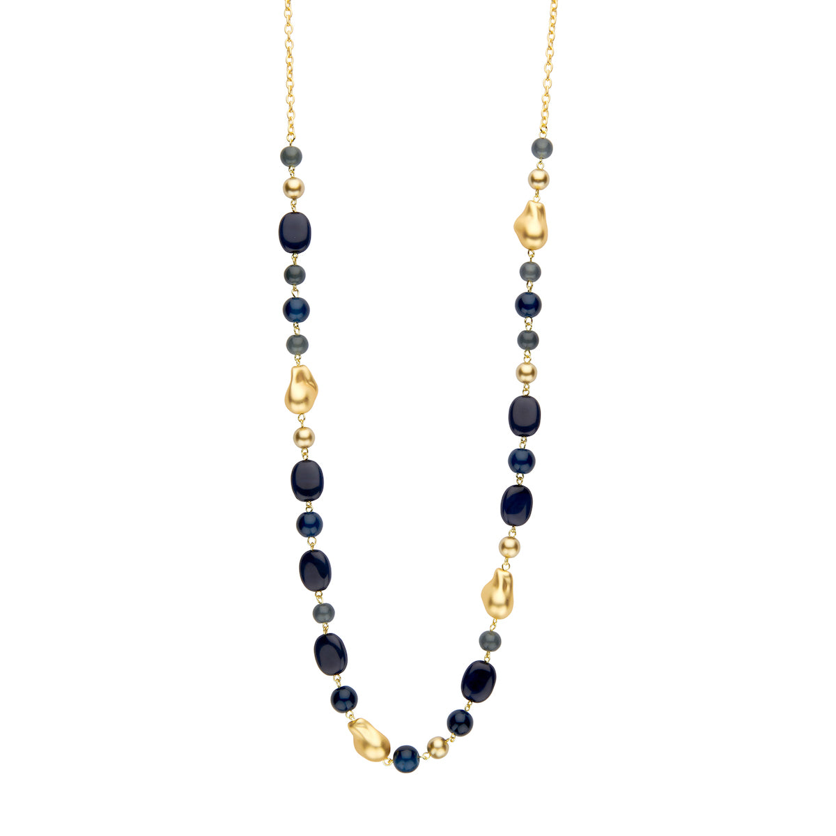 Halsketting - Dennelang Blauw