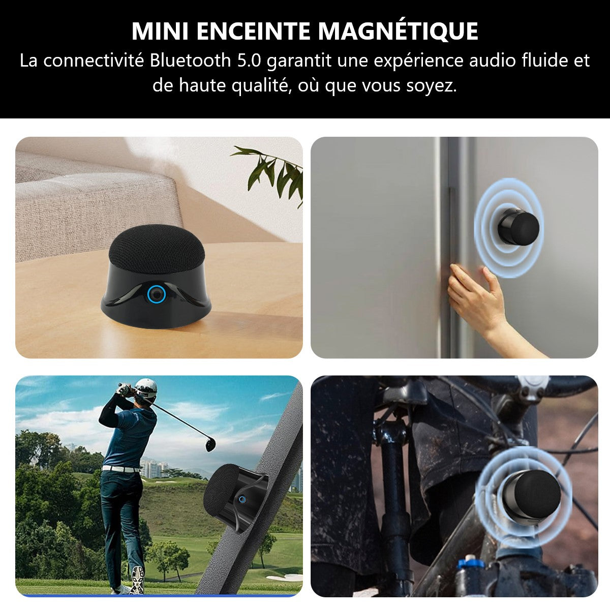 Magnetische Bluetooth-Luidspreker - Zwart