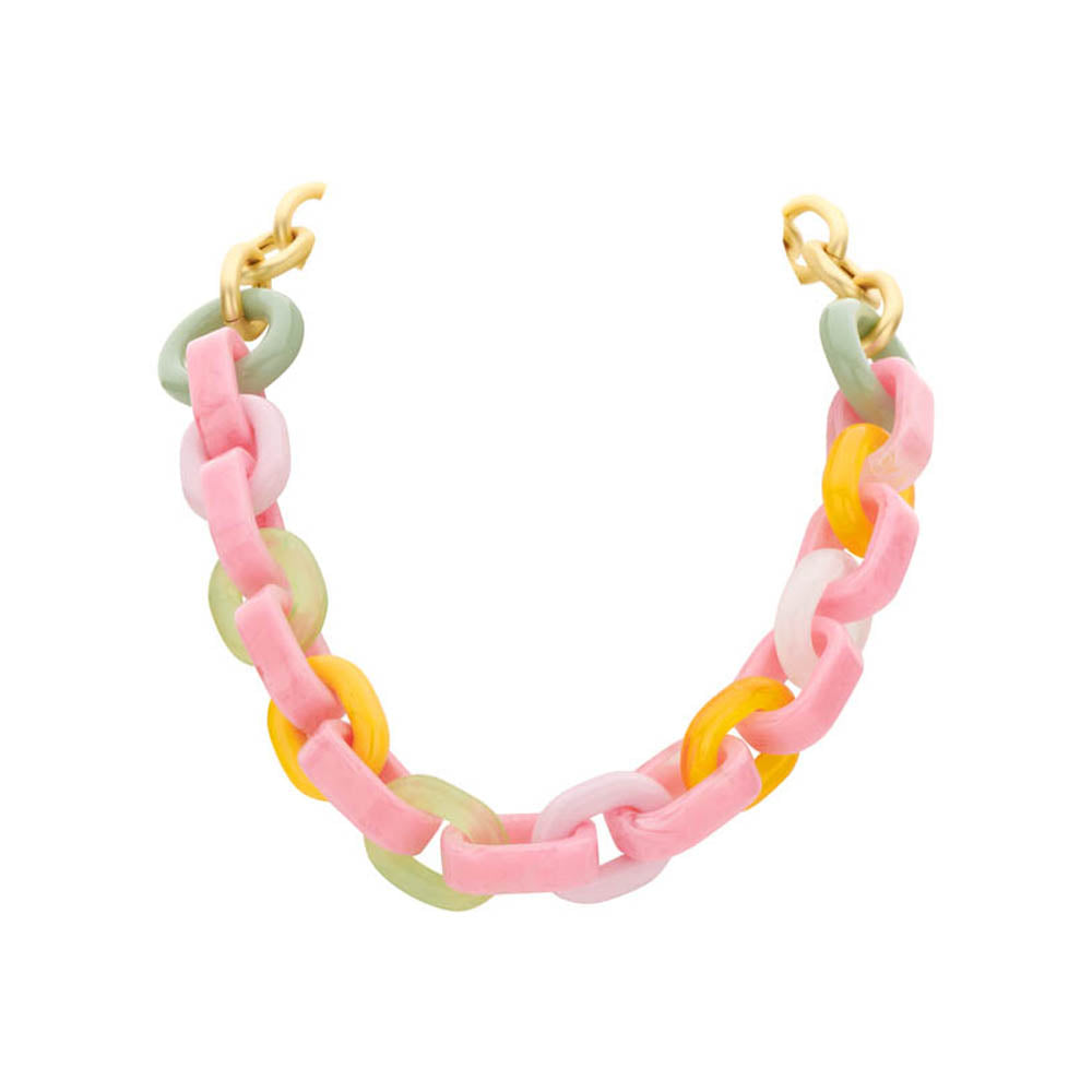 Halsketting - Diba Multi Roze