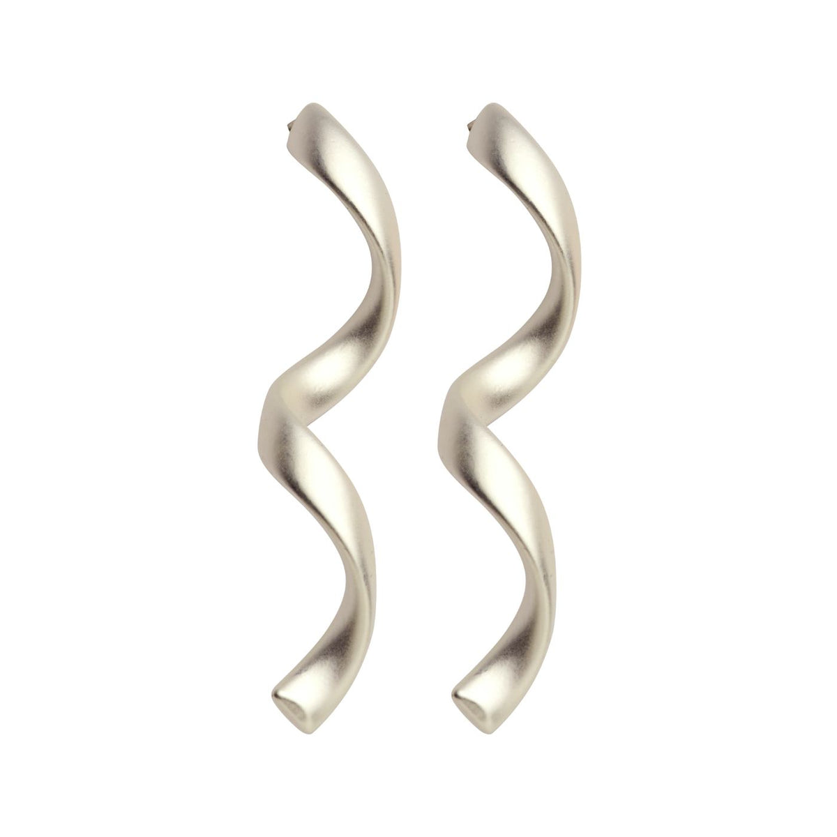 Boucles D'Oreilles - Dob122 Oorbellen Zilverkleurig Mat