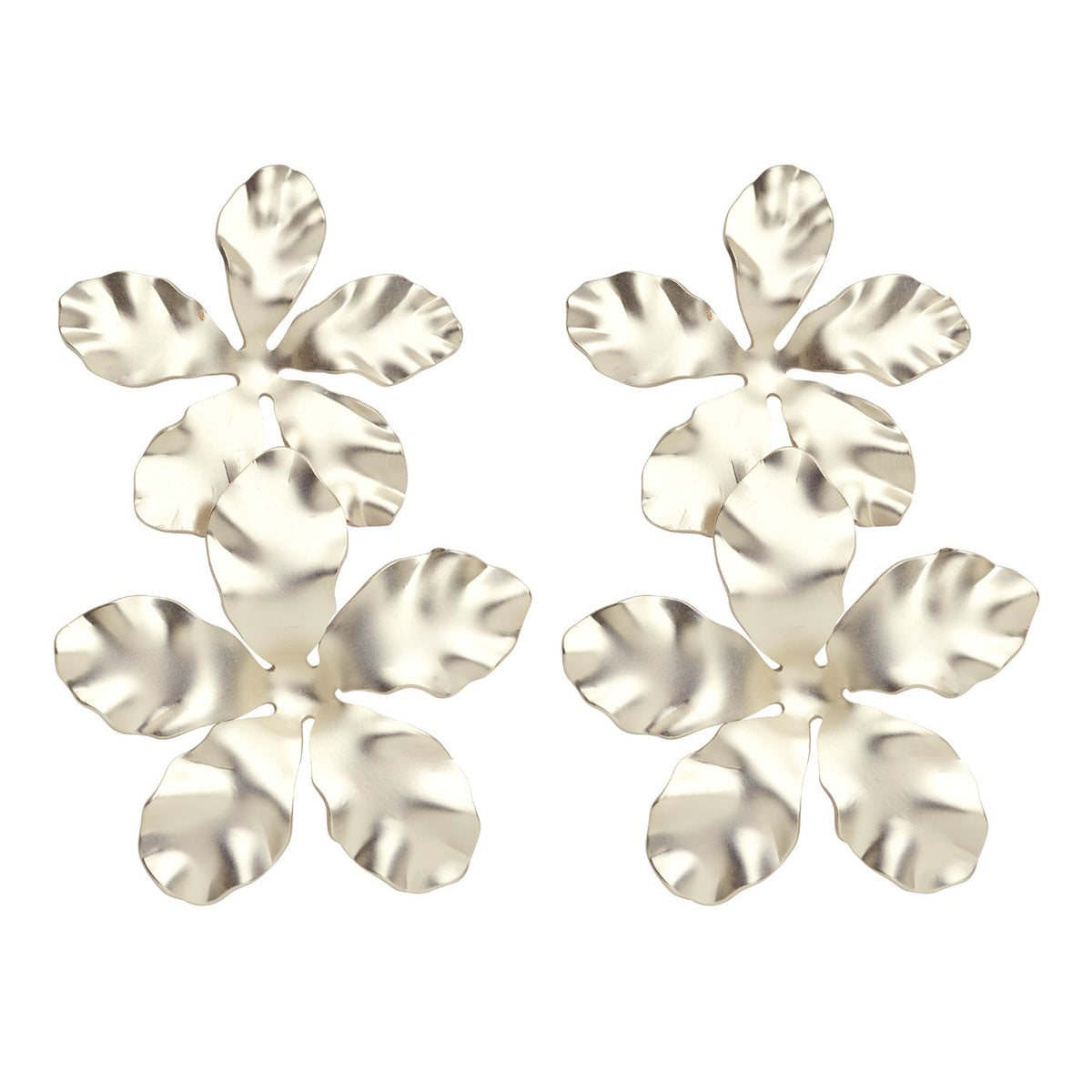 Boucles D'Oreilles - Doris Oorbellen Zilverkleurig Mat