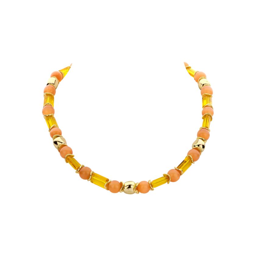 Collier - Dadu Halsketting Oranje