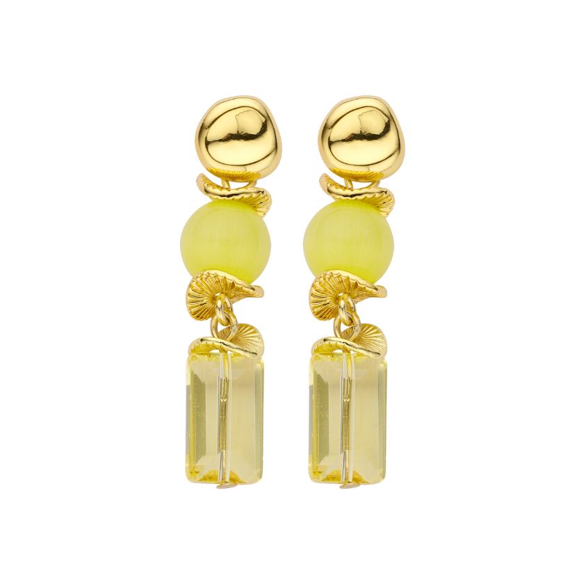 Boucles D'Oreilles - Dadu Oorbellen Geel