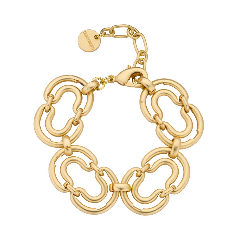 Bracelet - Damme Armband Goudkleurig Mat
