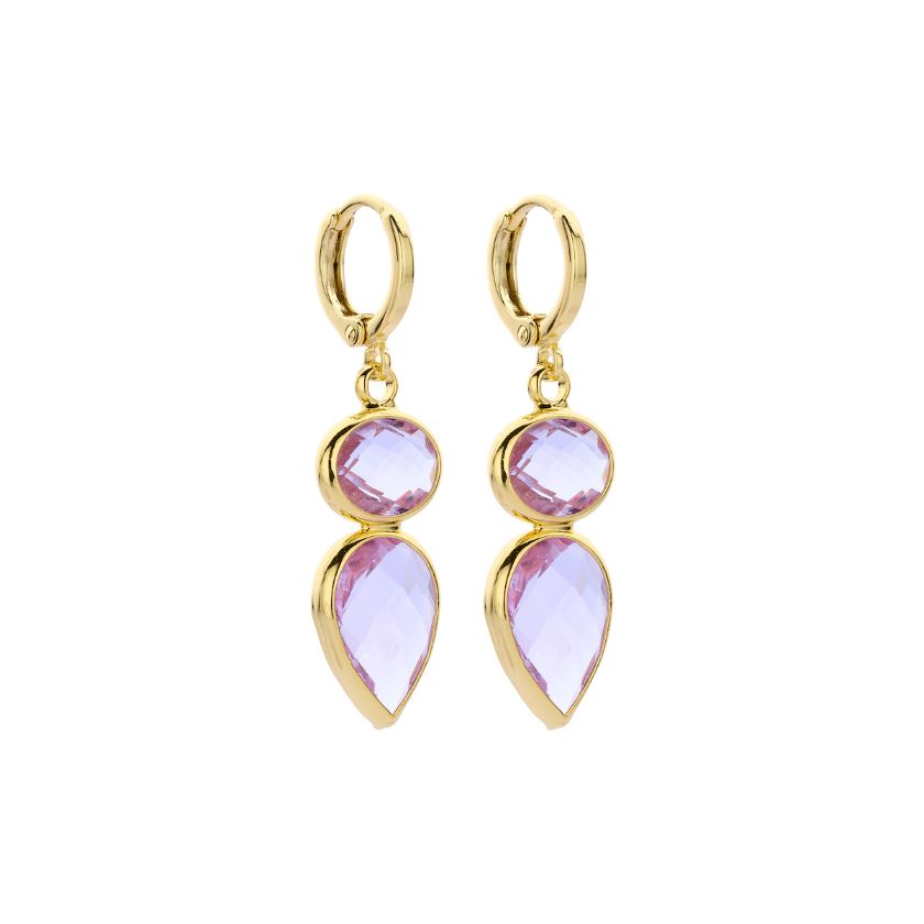 Boucles D'Oreilles - Dob125 Oorbellen Lila