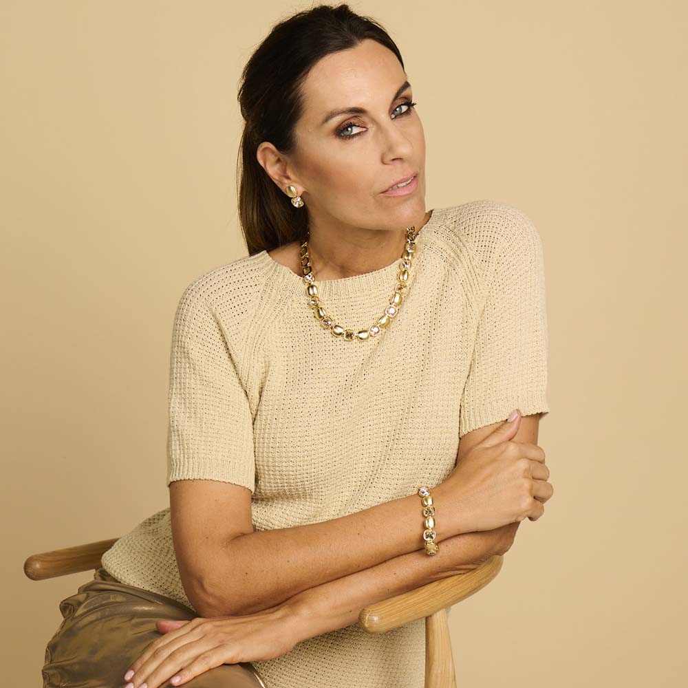 Halsketting - Fabiana Beige