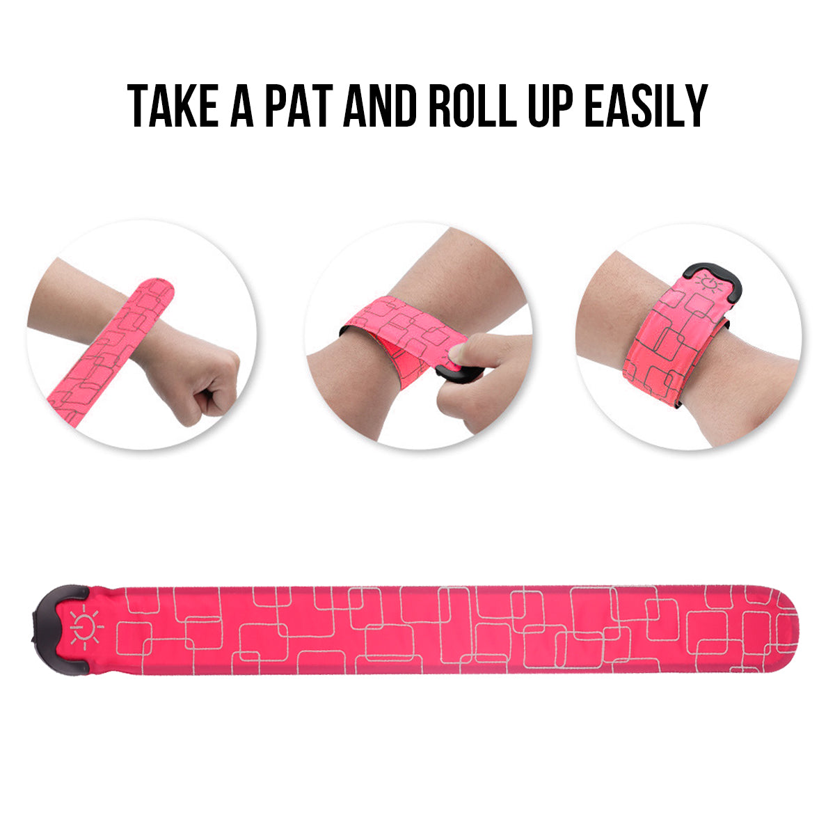 Led-Armband Op Batterij - Roze Fluo