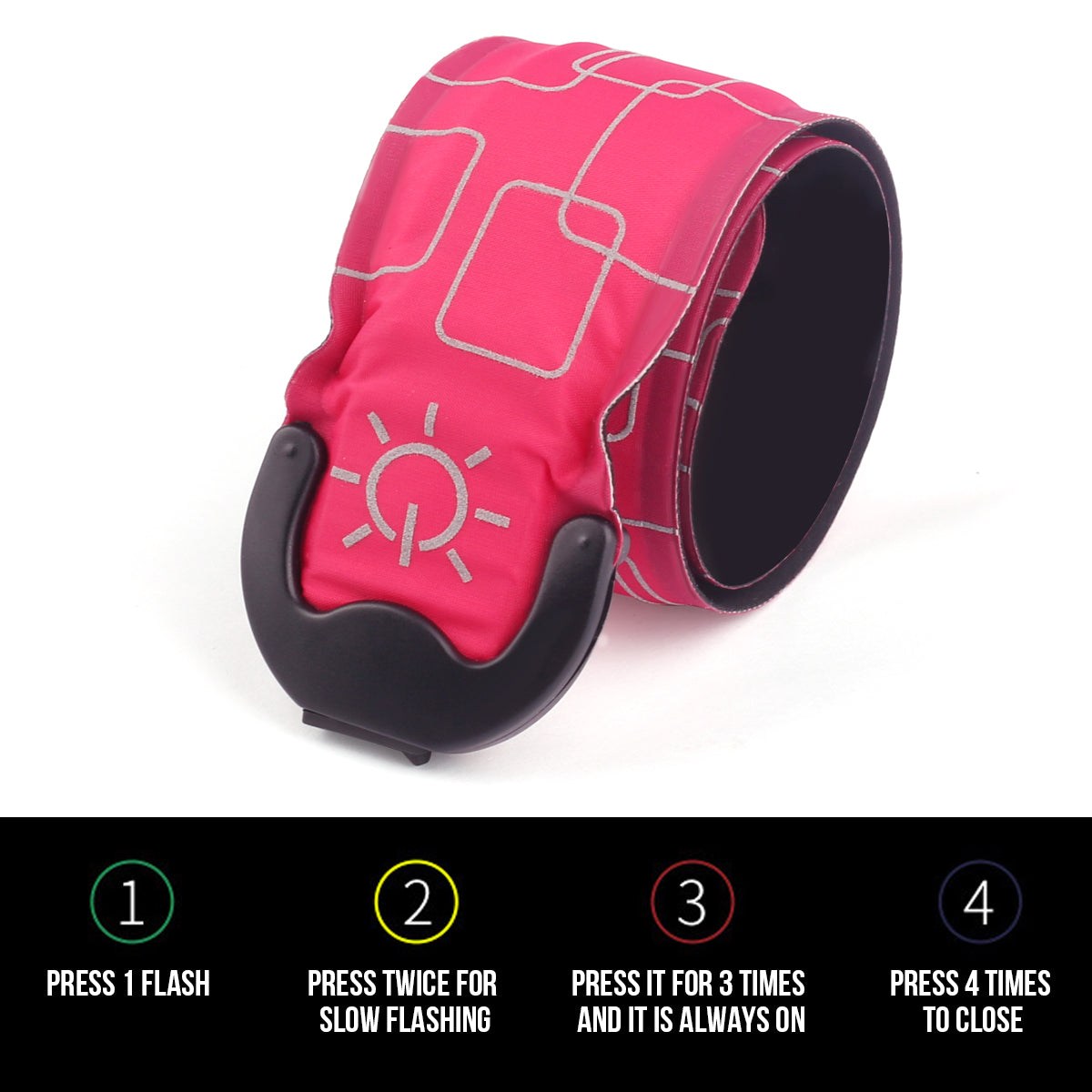 Led-Armband Op Batterij - Roze Fluo