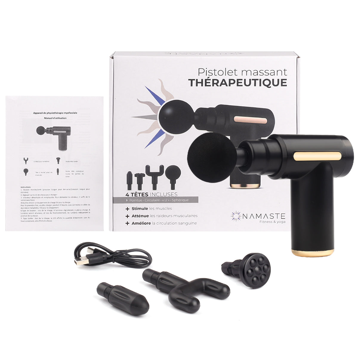 Mini Massagepistool - Zwart