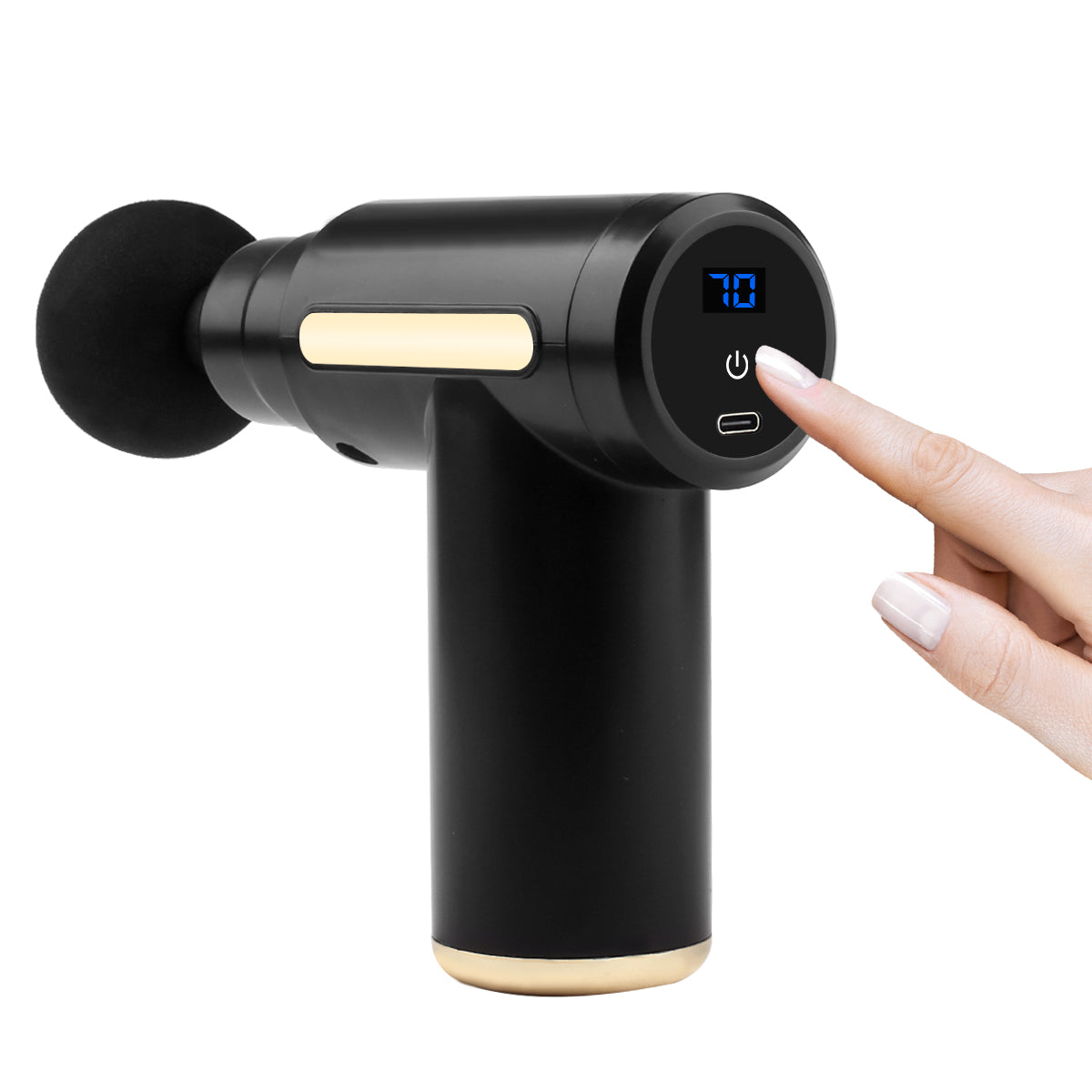 Mini Massagepistool - Zwart