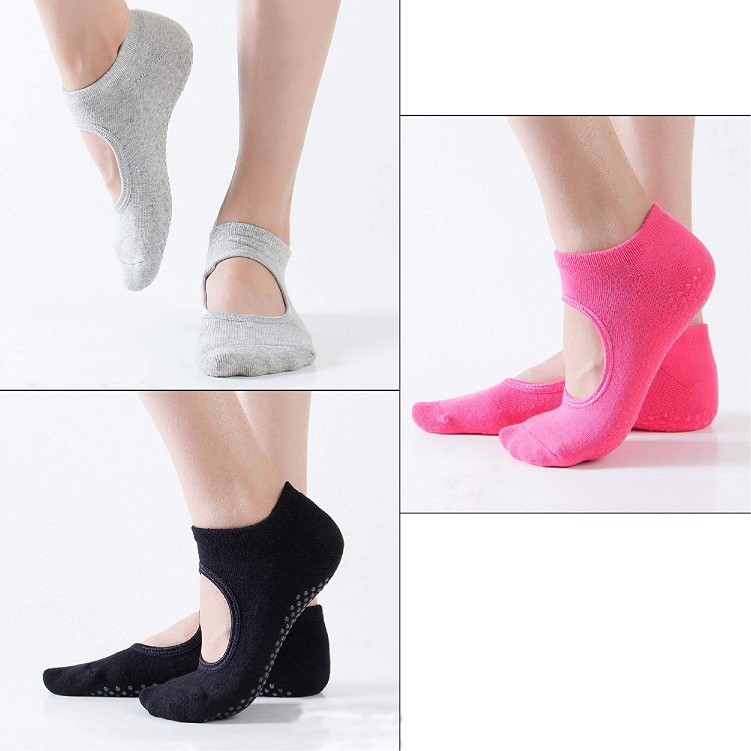 Set Van 3 Paar Yoga Sokken - Multi