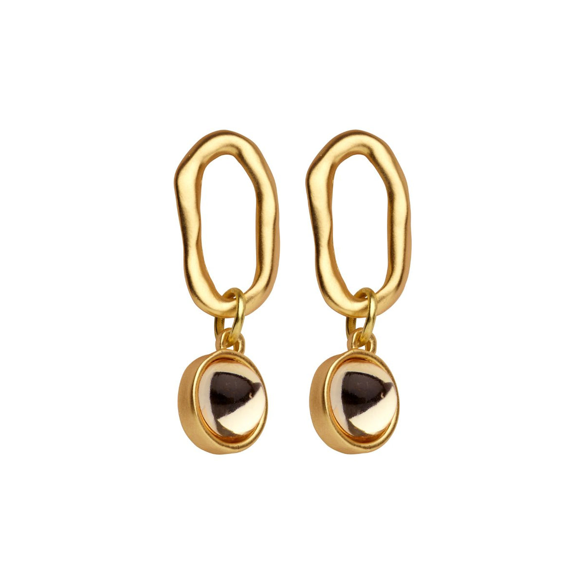 Oorbellen - Gamba Oorbellen Beige