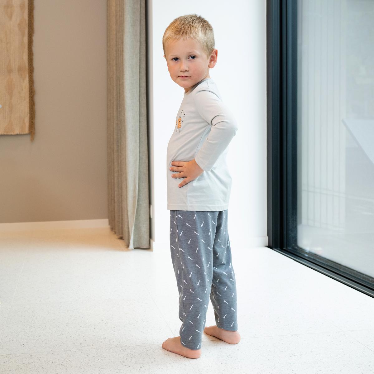 Kid - Long Pyjama - Gris Clair