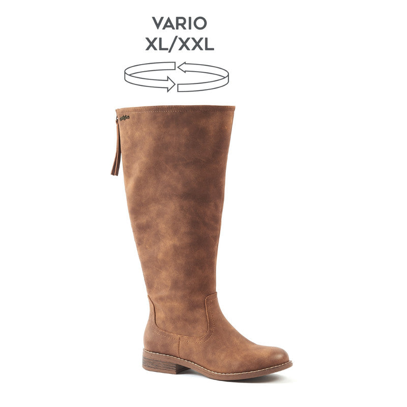 Laarzen Voor Brede Kuiten Vario XL/2XL - Model Guiomar - Camel