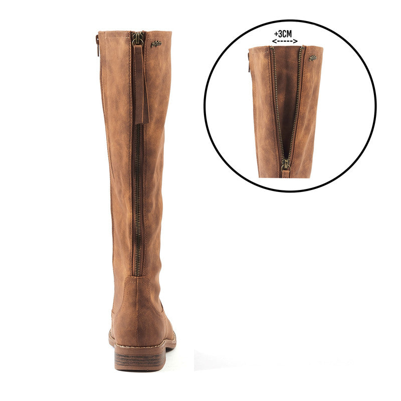 Laarzen Voor Brede Kuiten Vario XL/2XL - Model Guiomar - Camel