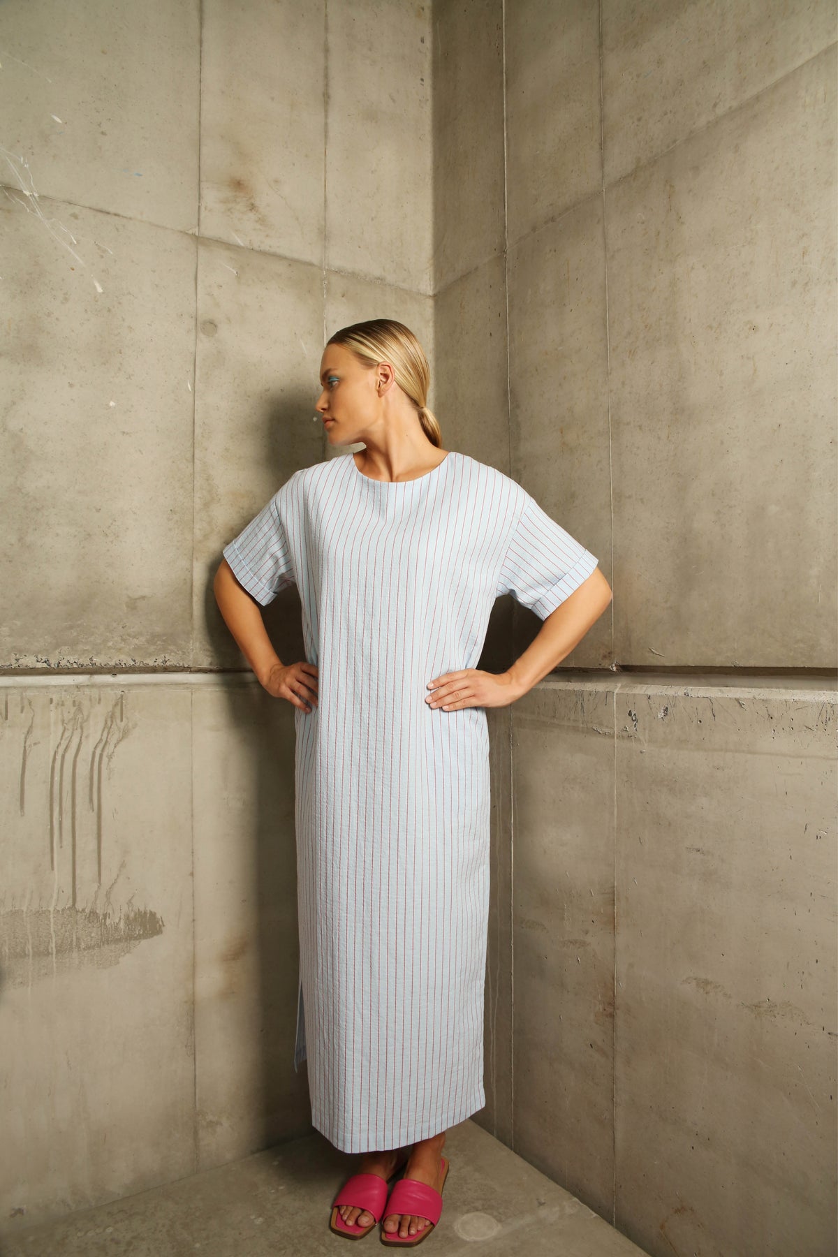 Jurk - Asmur - Dusty Blue