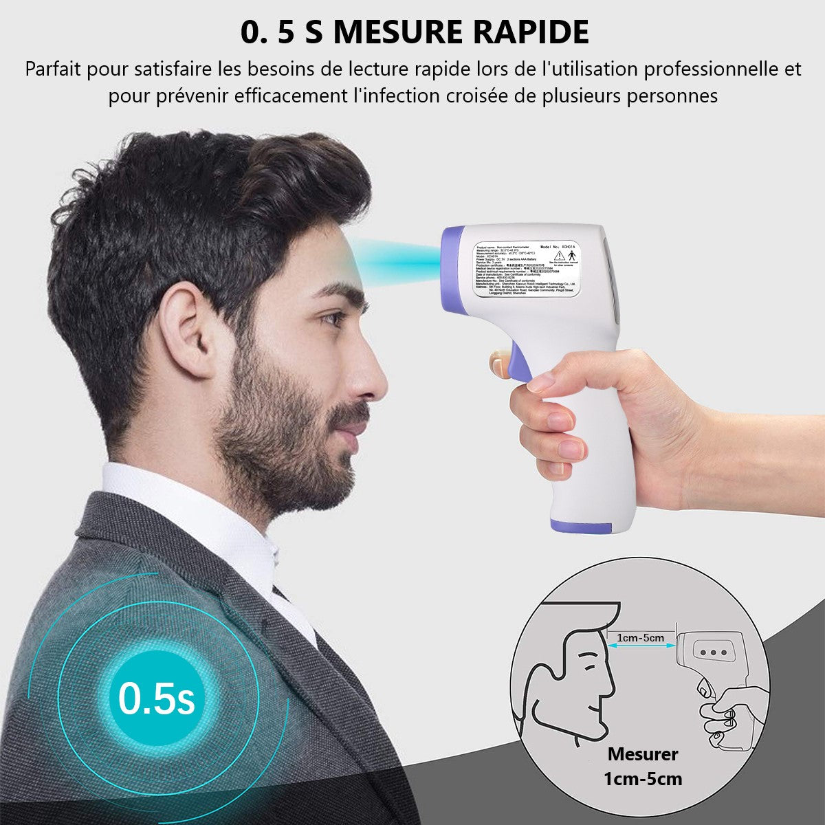 Contactloze Infraroodthermometer - Wit