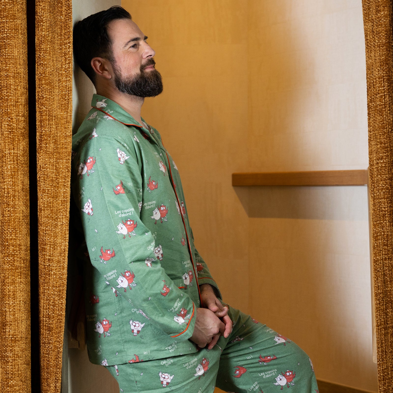 Pyjama Flannelle  - Men - Vert Kaki