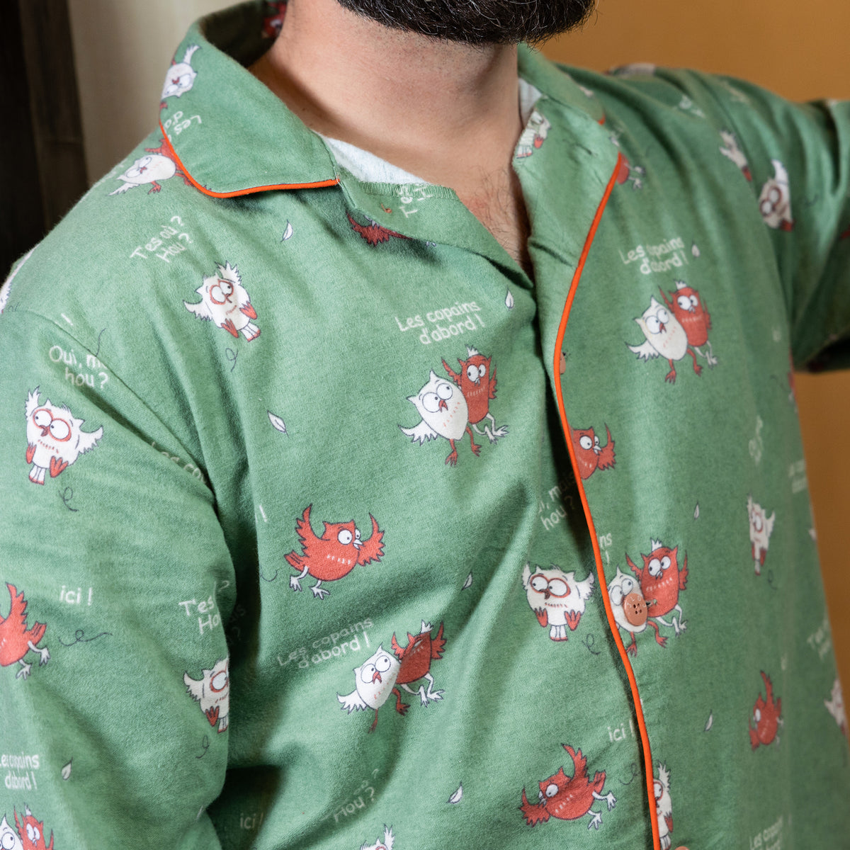 Pyjama Flannelle  - Men - Vert Kaki