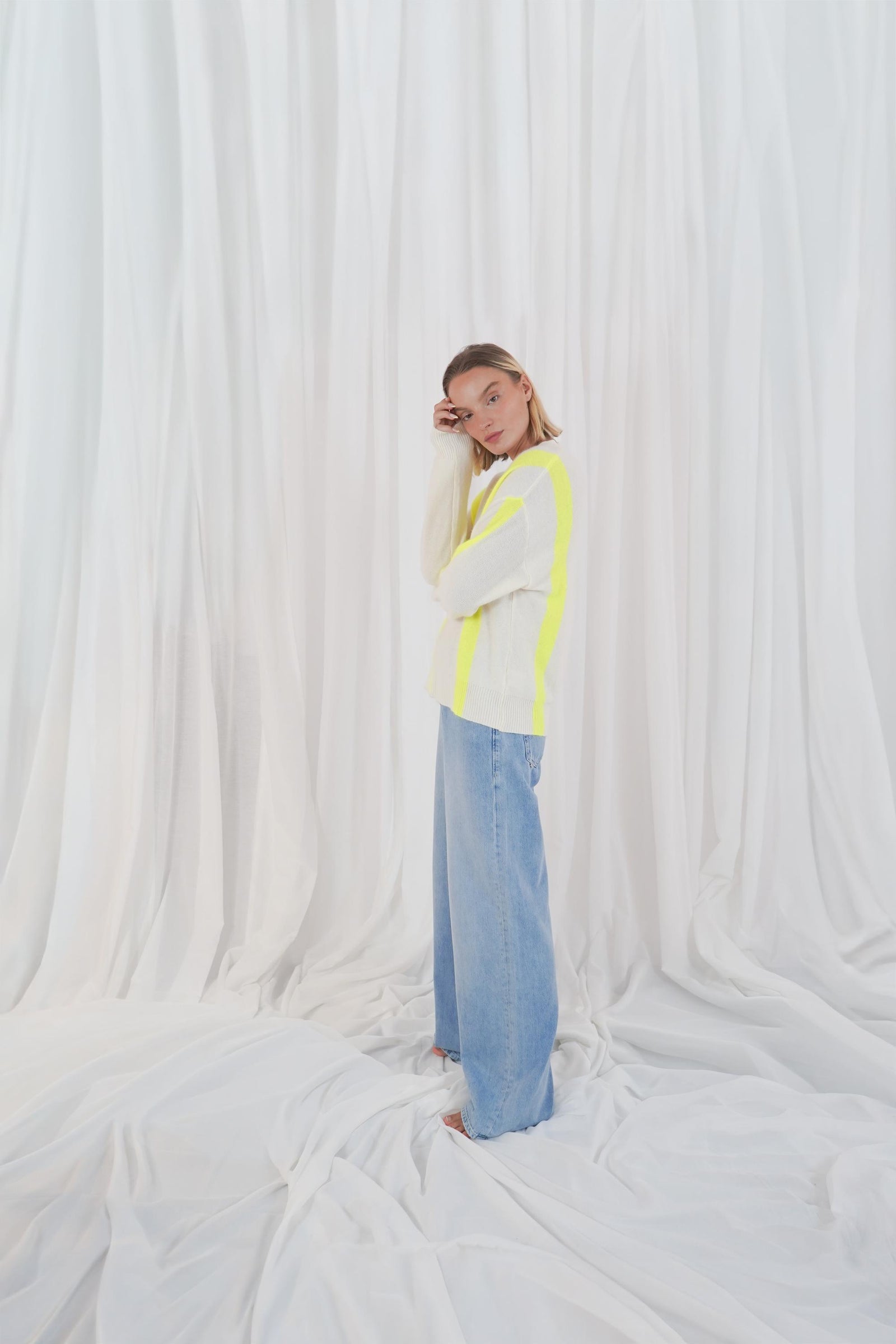 Reno - Offwhite/Neon Yellow