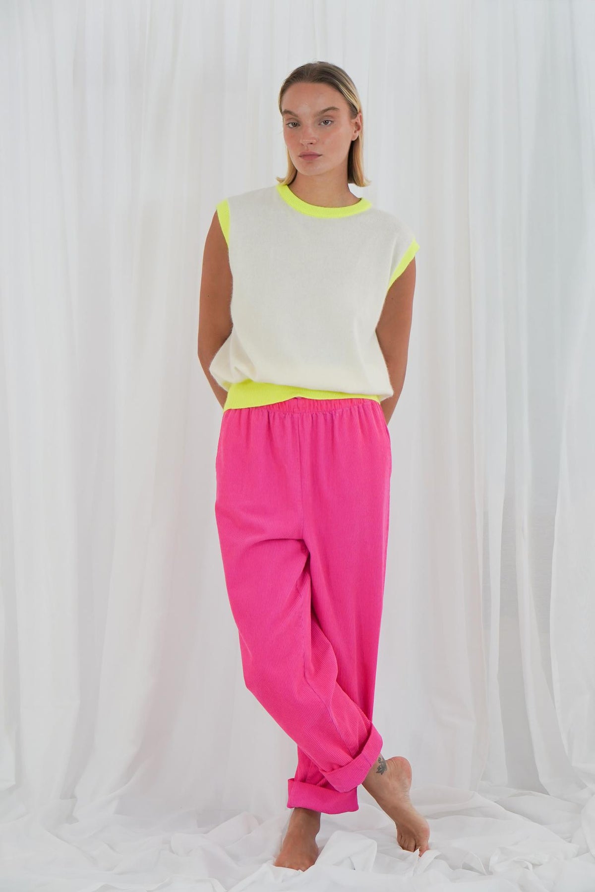 Buenavista - Offwhite/Neon Yellow
