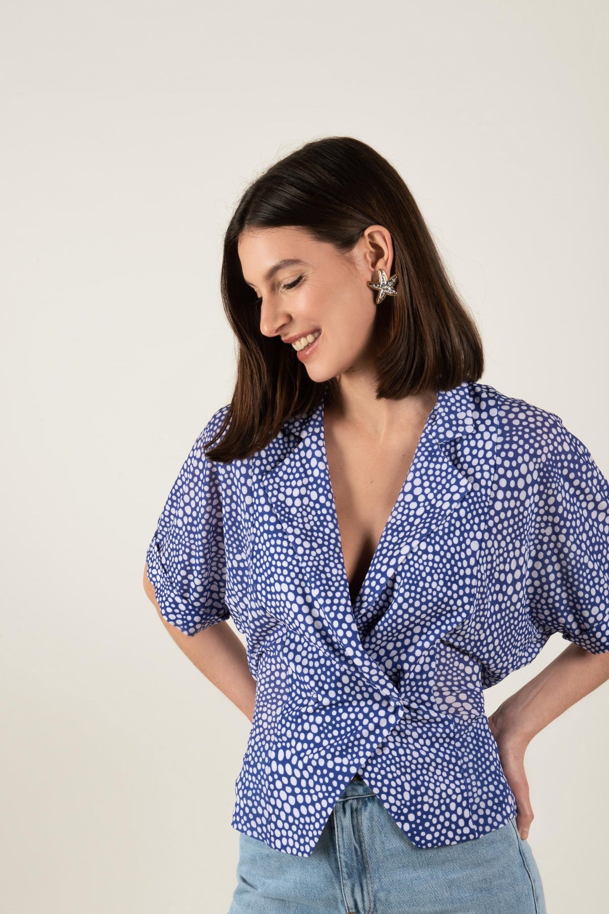 Top - Jeannine - Pois