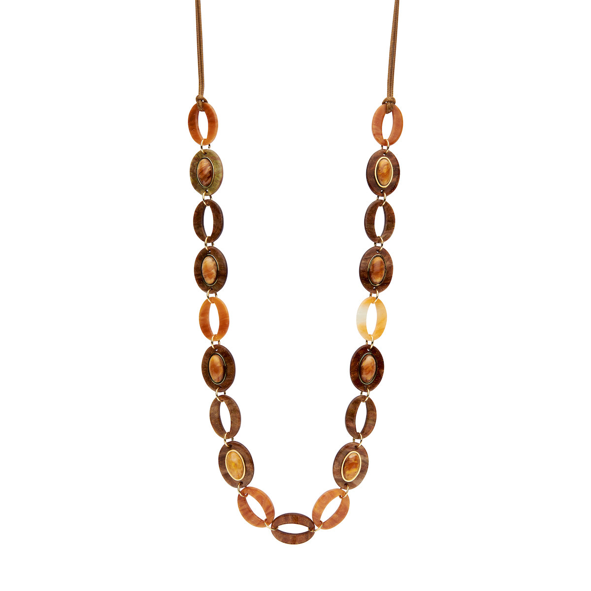 Halsketting - Karlalang Cognac