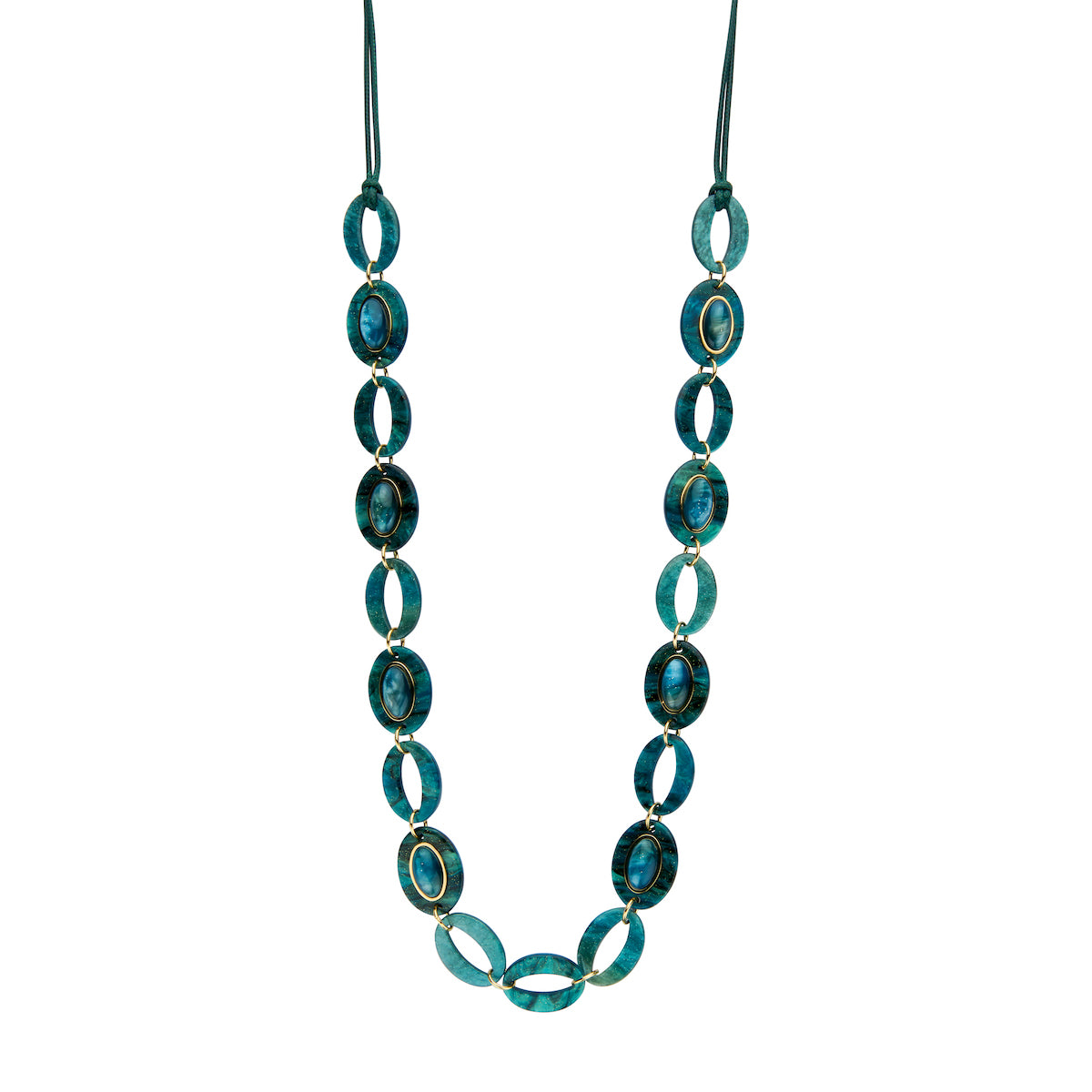 Halsketting - Karlalang Petrol