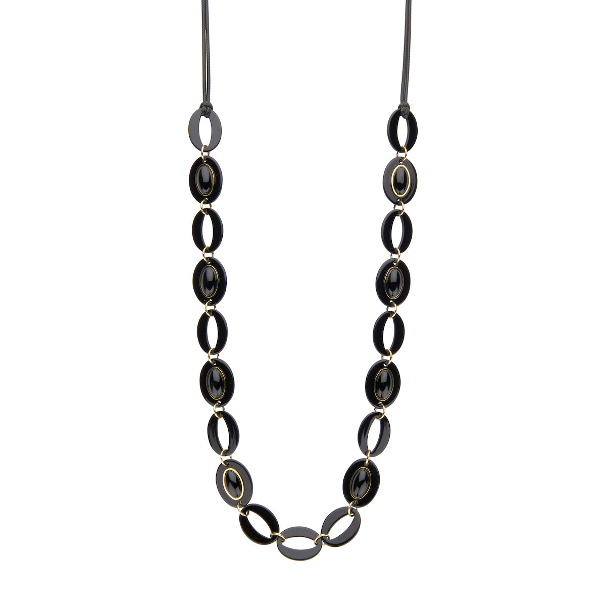 Halsketting - Karlalang Zwart