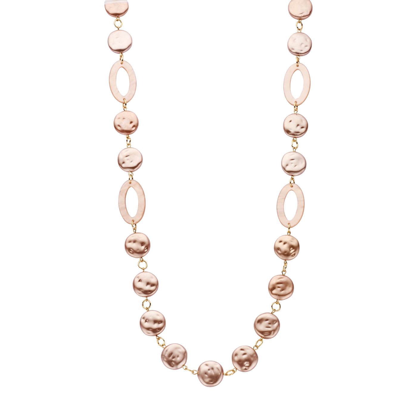 Collier - Karnlang Halsketting Beige