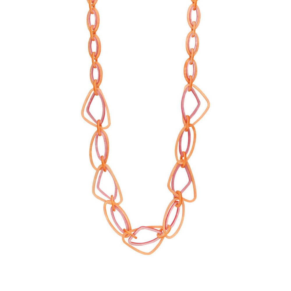 Halsketting - Kimo Fuchsia/Oranje