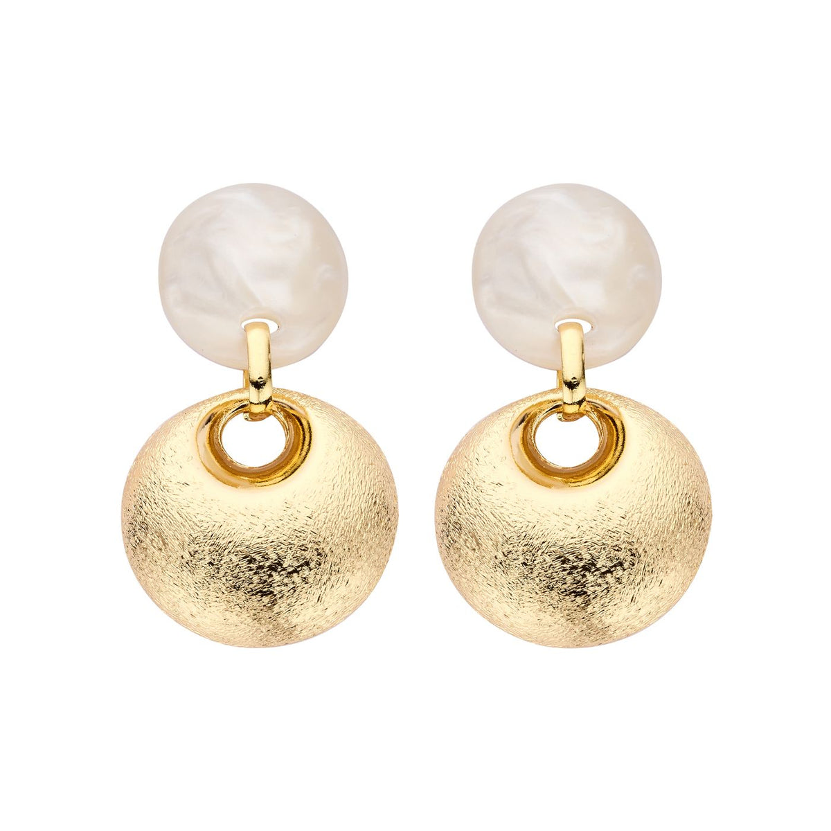 Boucles D'Oreilles - Kob29 Oorbellen Ecru