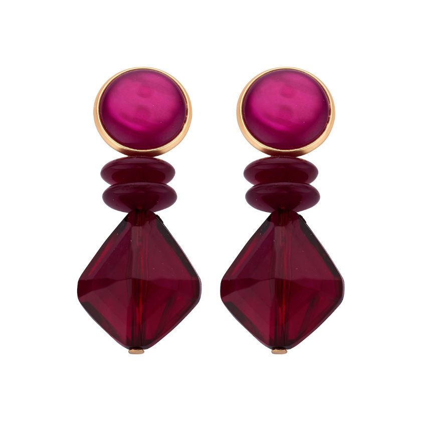 Oorbellen - Kob30 Oorbellen Aubergine
