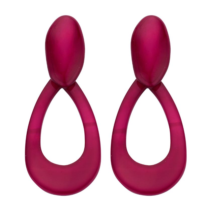 Oorbellen - Kob31 Oorbellen Aubergine