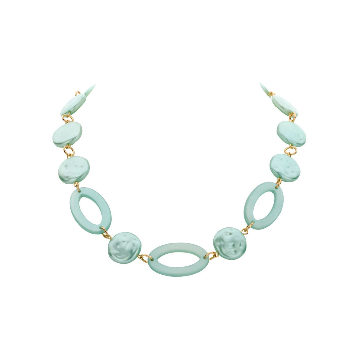 Collier - Karn Halsketting Watergroen